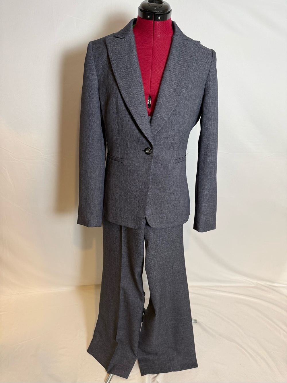 Tahari ASL Pantsuit Women's Size 6 Blue 2-Piece Set Blazer & Pants
